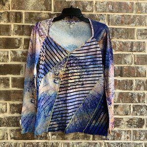 Svetlana Women's V-neck Long Sleeves Top Blouse